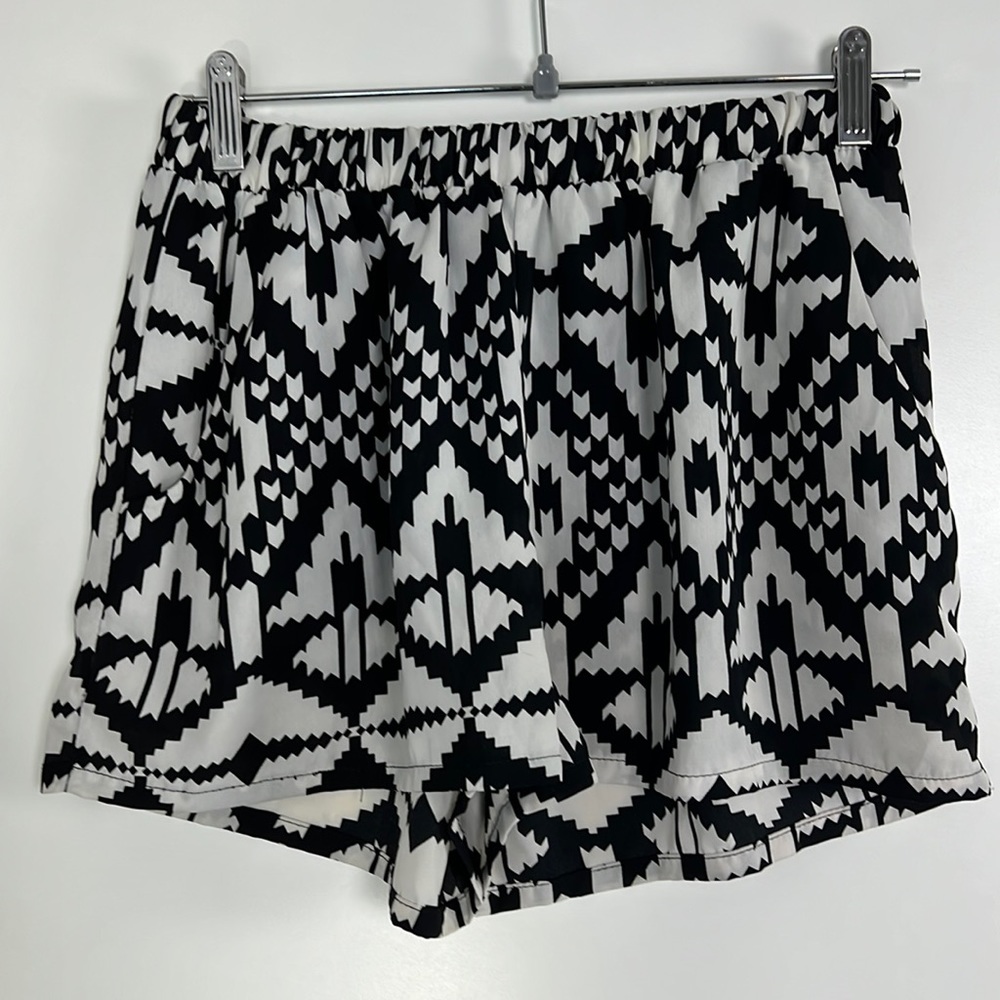 Black and white shorts